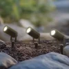 Lindby Thorgal lampe med jordspyd, Ø 6 cm, sort, sæt med 3 stk