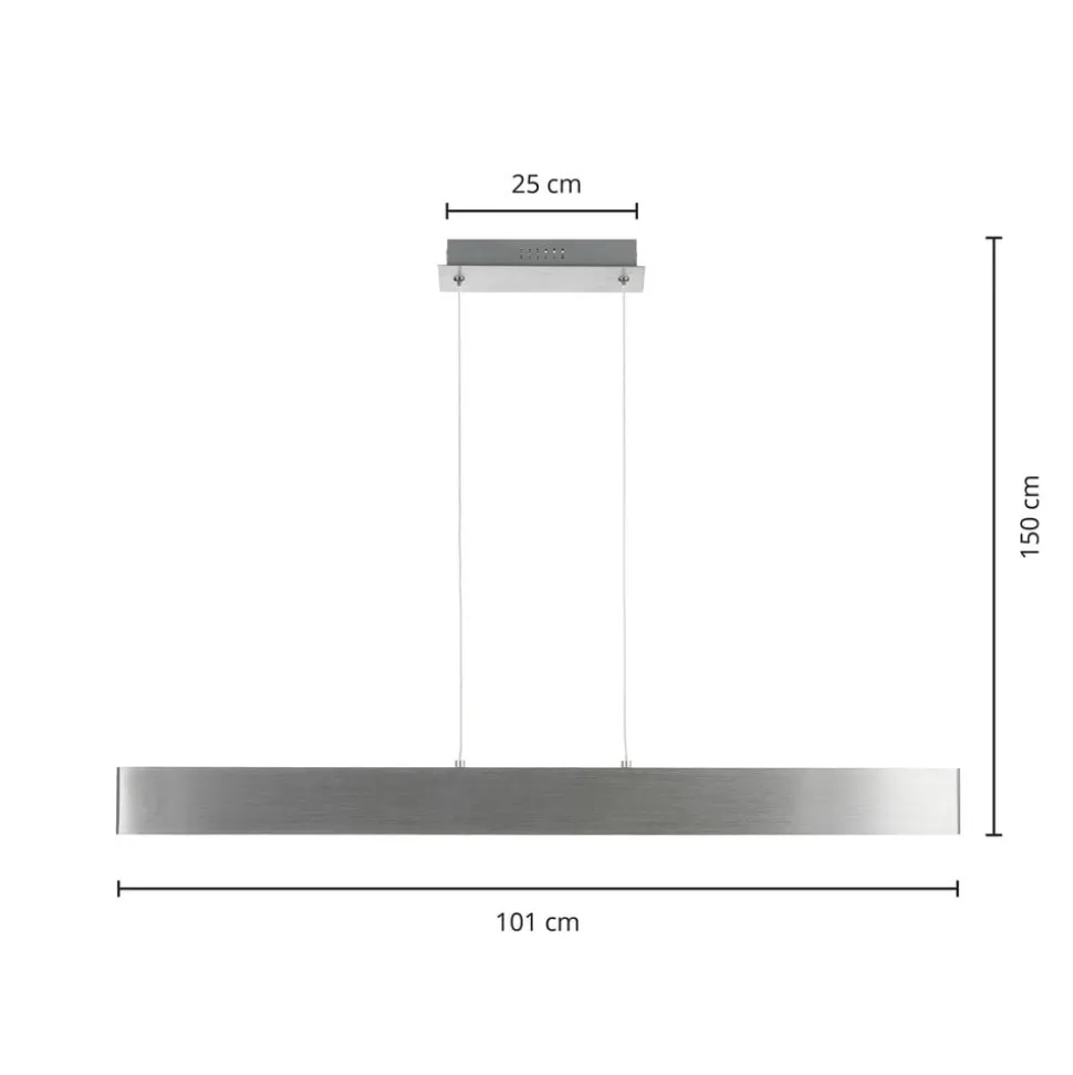 Lindby Tinkodara LED-hængelampe, spisestue, aluminium