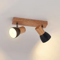 Lindby Tonja loftspot med træ, 2 lyskilder