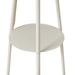 Lindby trebenetstående gulvlampe Libbie, 155 cm, hør, cremefarvet