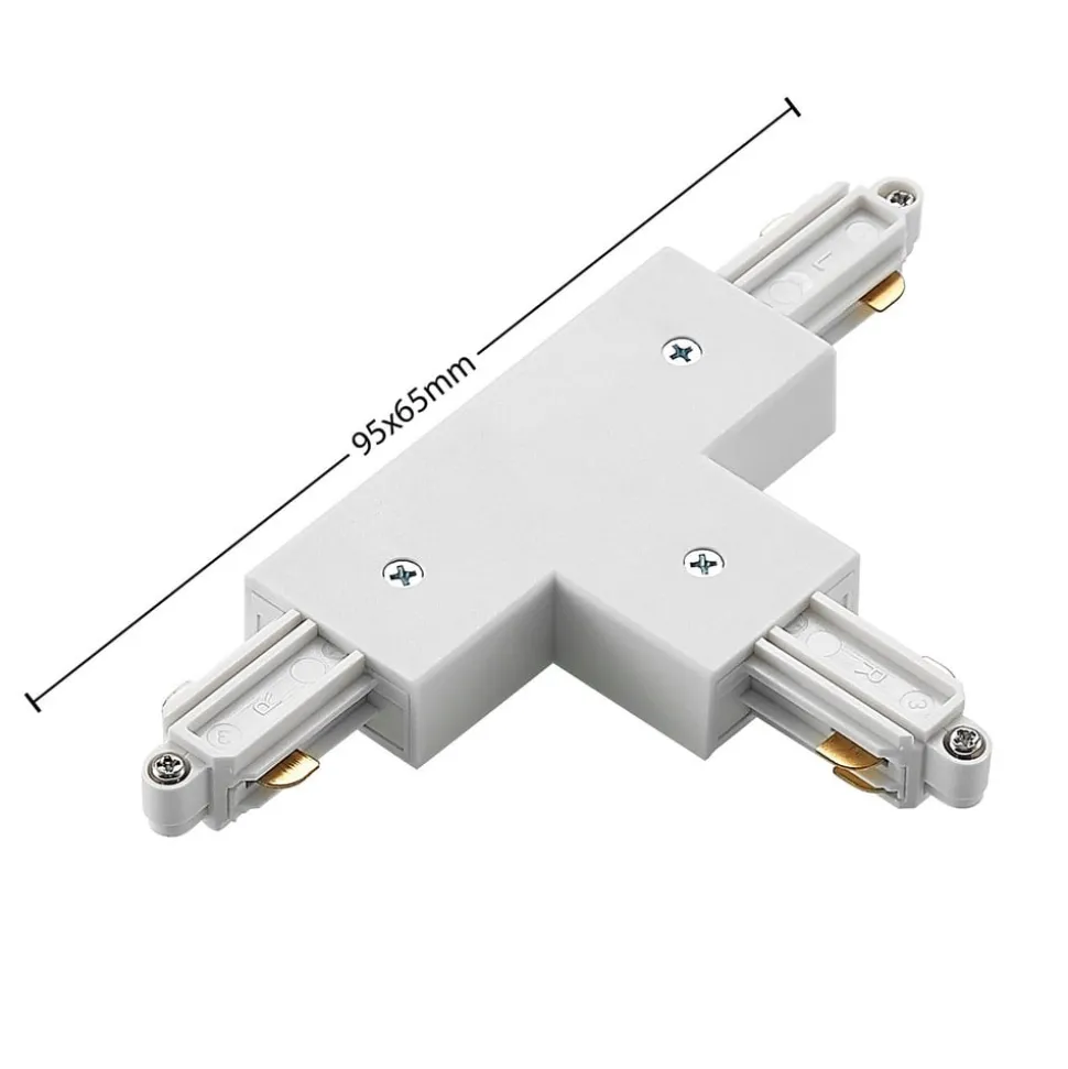 Lindby T-stik Linaro, hvid, 1-faset system