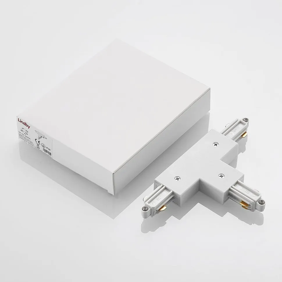 Lindby T-stik Linaro, hvid, 1-faset system
