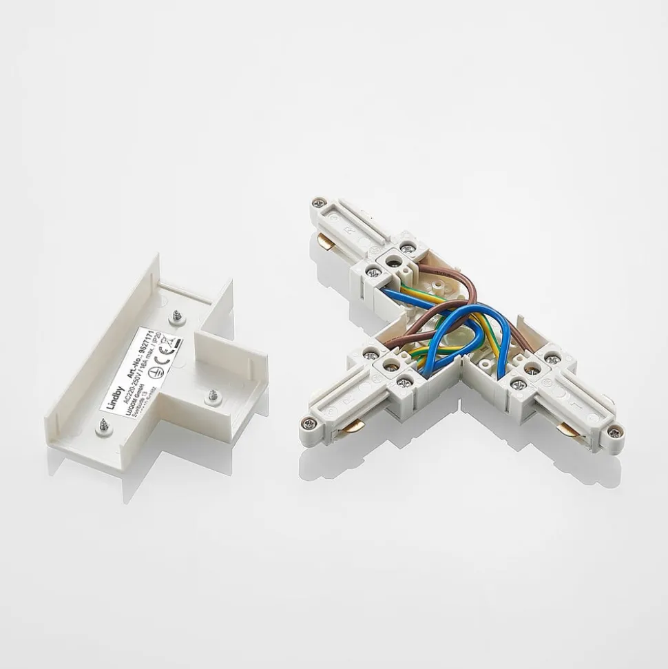 Lindby T-stik Linaro, hvid, 1-faset system