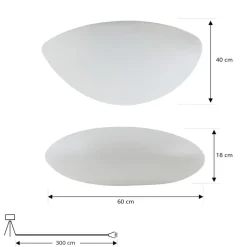 Lindby udendørs gulvlampe Arani, hvid, plast, stik