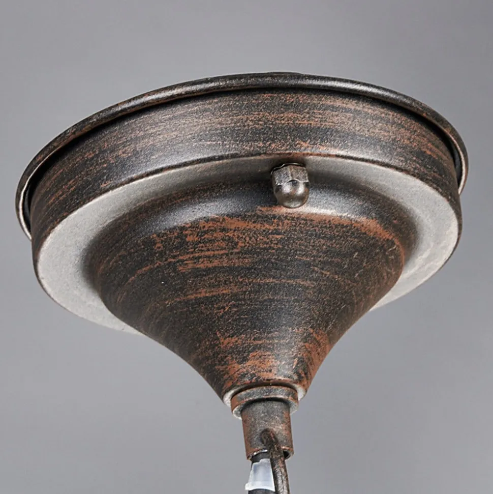 Lindby udendørs hængelampe Eddie, rust, metal, IP44, E27