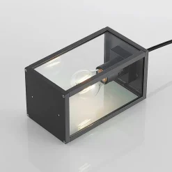 Lindby udendørs hængelampe Filimon, antracit, 22 cm, IP44, E27
