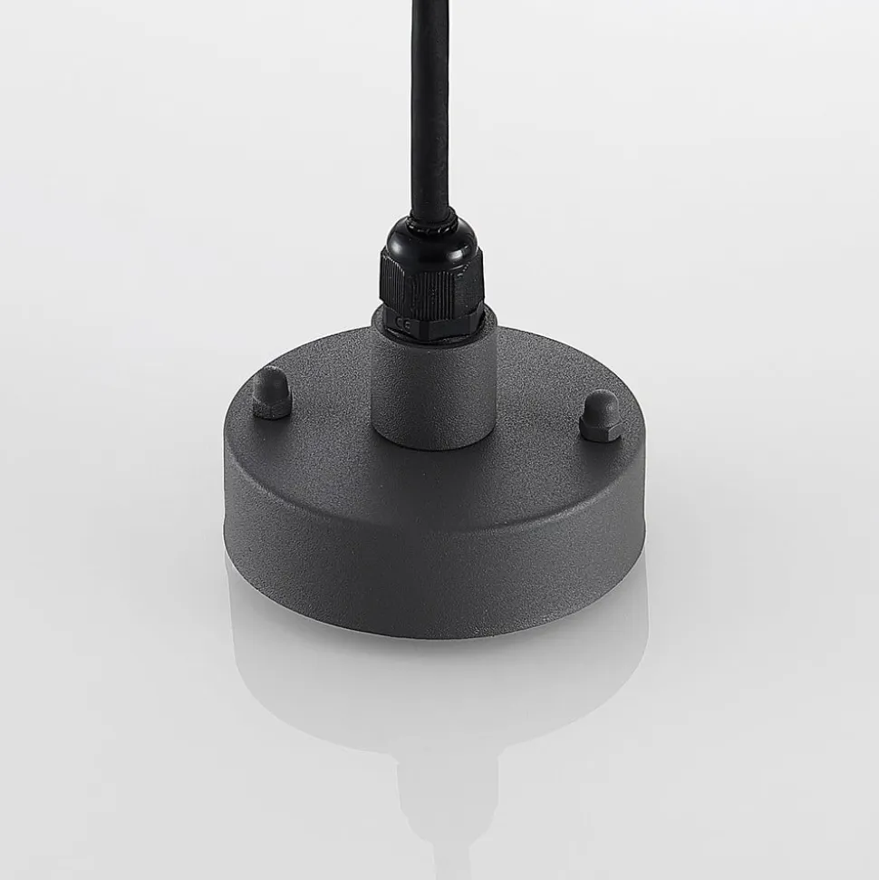 Lindby udendørs hængelampe Filimon, antracit, 22 cm, IP44, E27