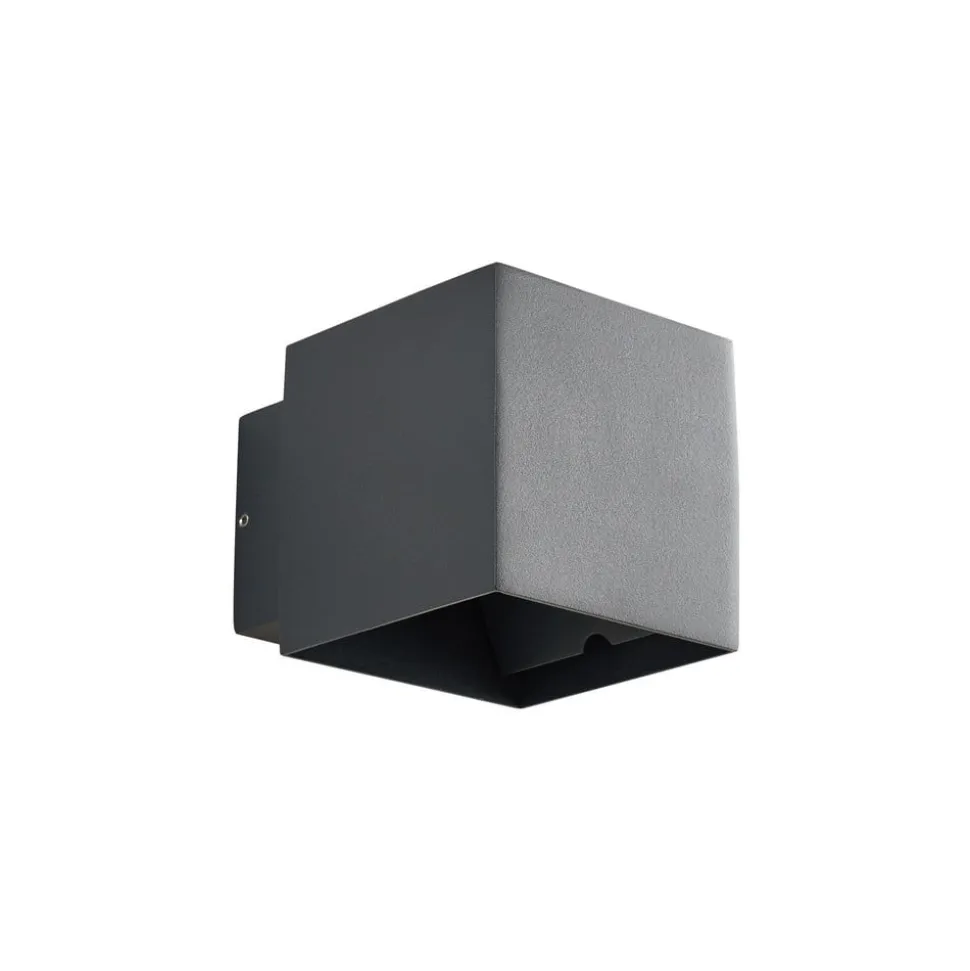 Lindby udendørs LED-væglampe Esani, antracit, op/ned, IP54