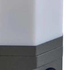 Lindby udendørs LED-væglampe Alaric, aluminium, antracit, sensor
