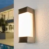 Lindby udendørs LED-væglampe Severina, stål, IP44