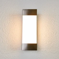 Lindby udendørs LED-væglampe Severina, stål, IP44