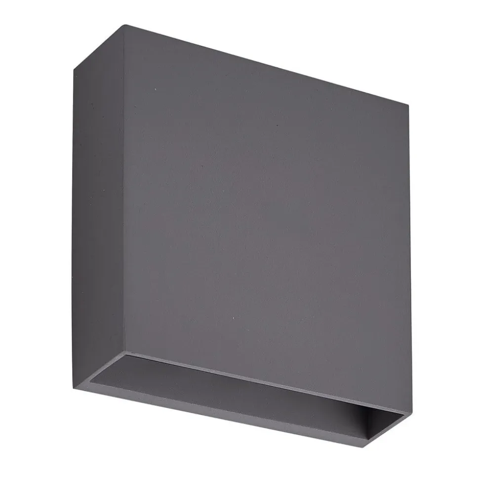 Lindby udendørs LED-væglampe Ugar, 13 cm, antracit, op/ned