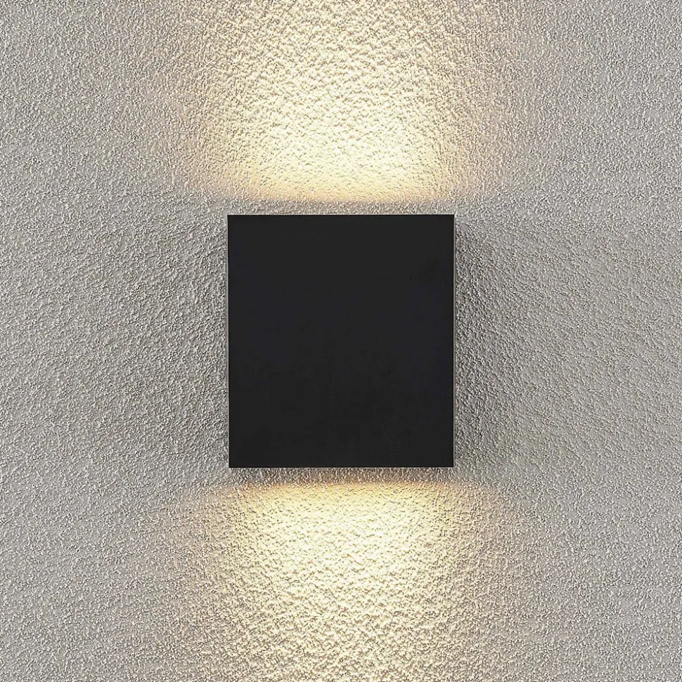 Lindby udendørs LED-væglampe Ugar, 13 cm, antracit, op/ned