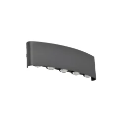 Lindby udendørs LED-væglampe Ithan, 5 lyskilder, antracit, metal