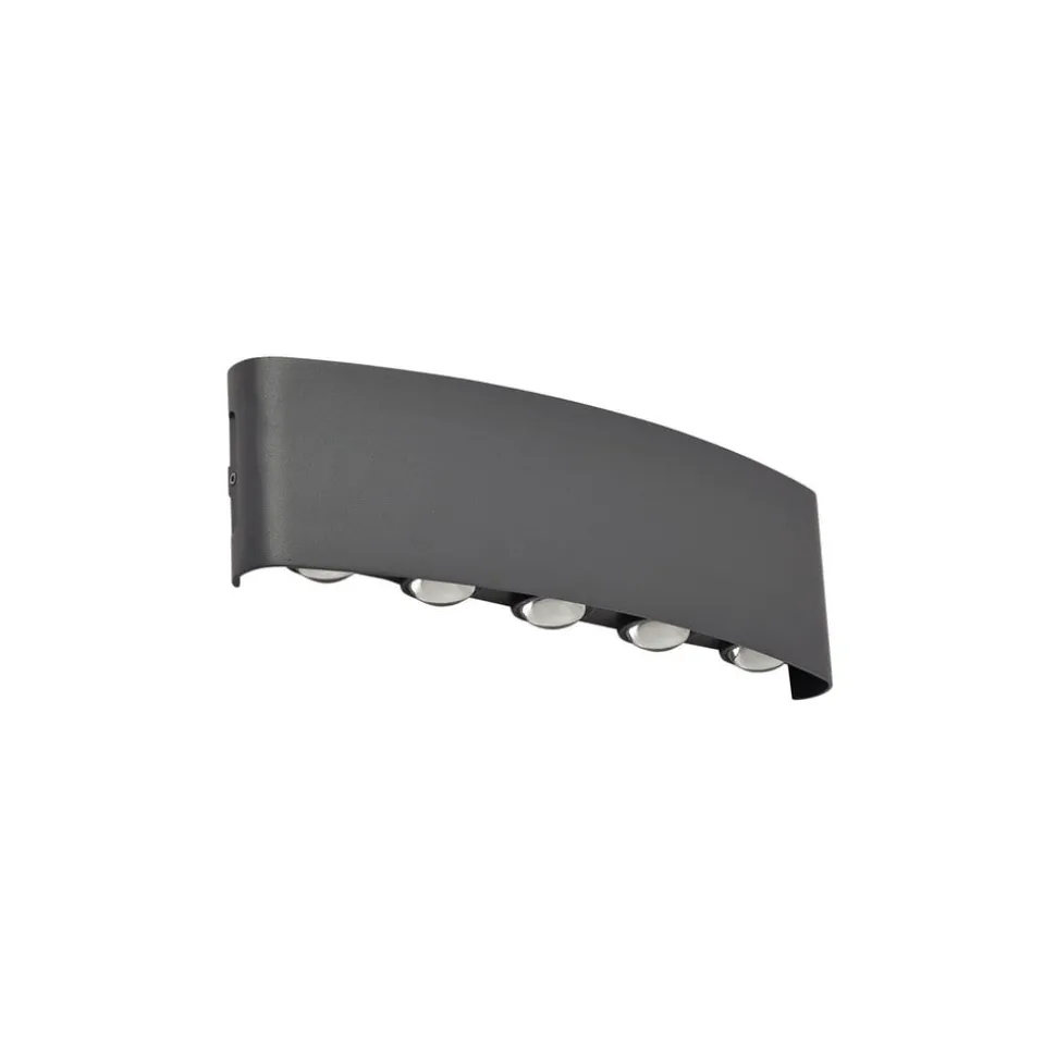 Lindby udendørs LED-væglampe Ithan, 5 lyskilder, antracit, metal