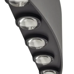 Lindby udendørs LED-væglampe Ithan, 5 lyskilder, antracit, metal