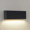 Lindby udendørs LED-væglampe Jarte, 24 cm, ned, grå, IP65
