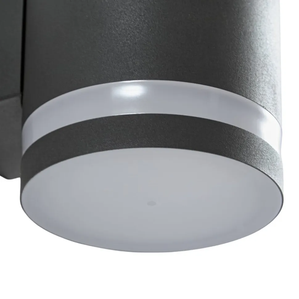 Lindby udendørs LED-væglampe Bentlas, antracit, IP44