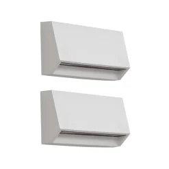 Lindby udendørs LED-væglampe Appeso, længde 16 cm, sæt med 2 stk