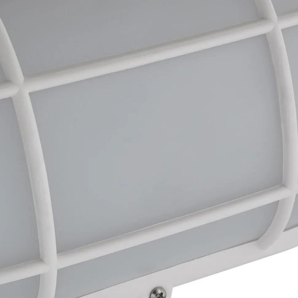 Lindby udendørs LED-væglampe Alisha, hvid, plast, IP54