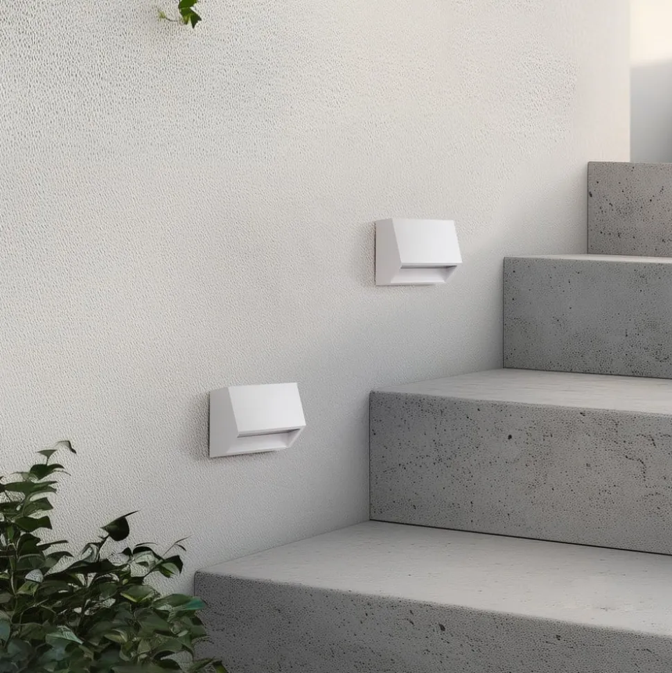 Lindby udendørs LED-væglampe Appeso, bredde 10 cm, sæt med 2 stk