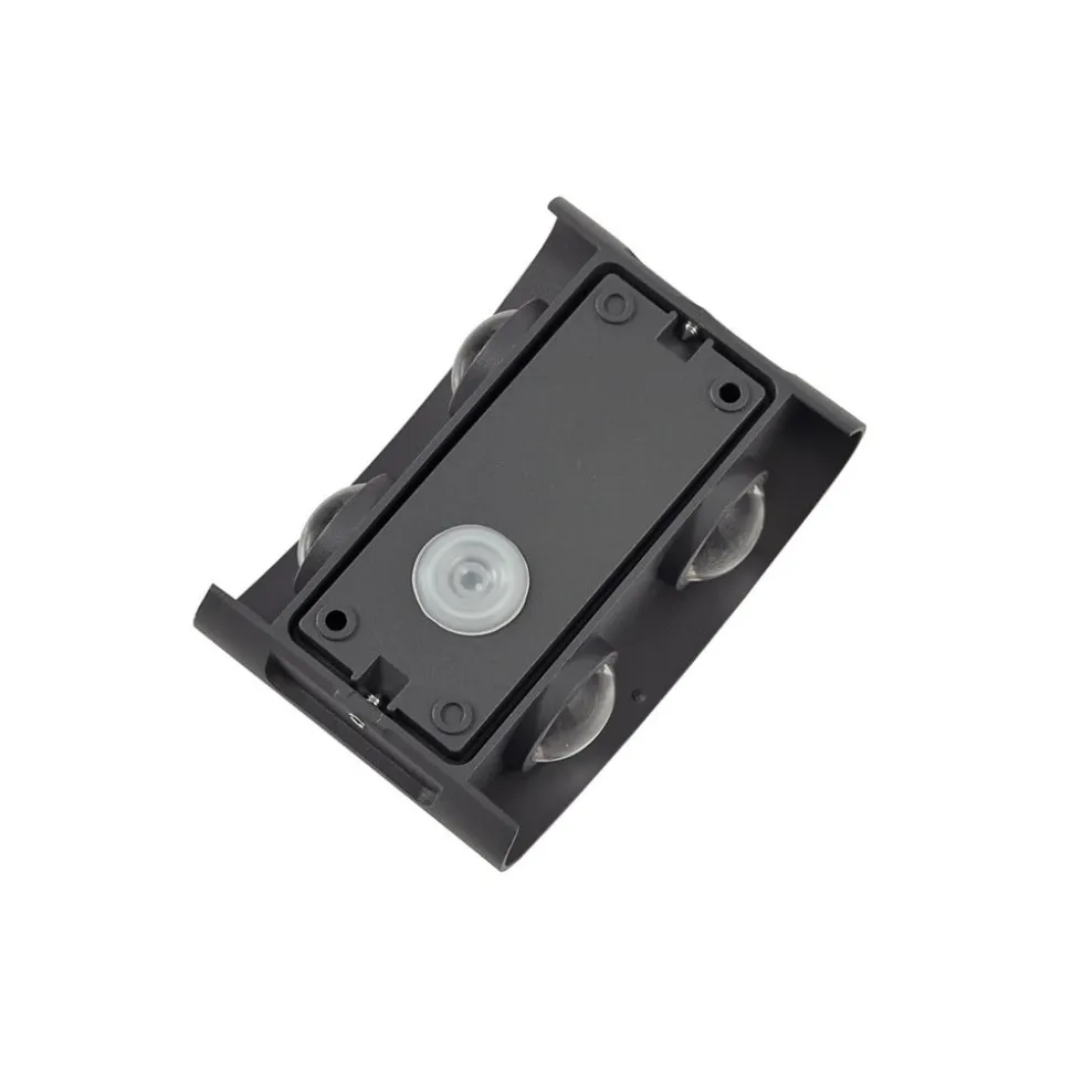 Lindby udendørs LED-væglampe Ithan, 2 lyskilder, antracit, metal