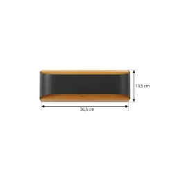 Lindby udendørs LED-væglampe Lenore, sort, metal, 36,5 cm