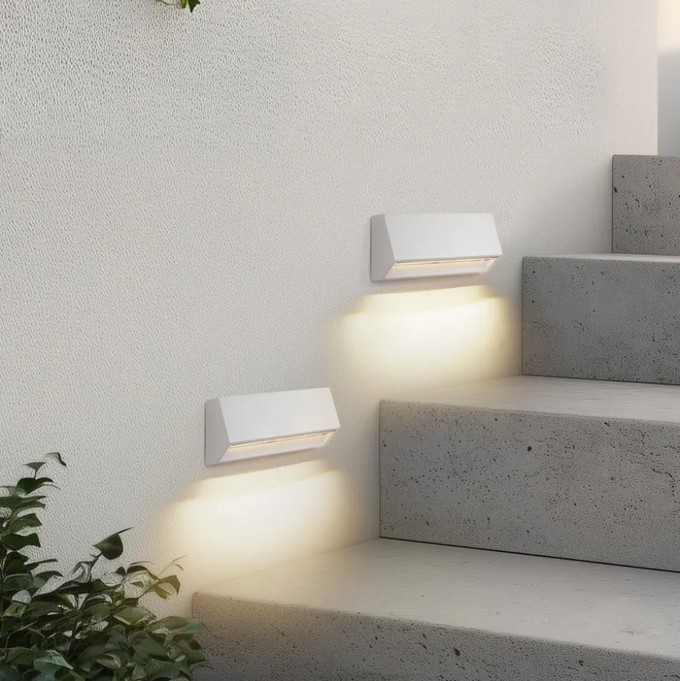Lindby udendørs LED-væglampe Appeso, længde 22 cm, sæt med 2 stk