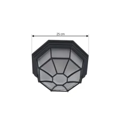 Lindby udendørs loftlampe Idril, antracit, metal, Ø 26,5 cm