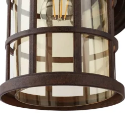 Lindby udendørs væglampe Ankea, rust/amber, 37 cm, IP23, E27