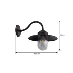 Lindby udendørs væglampe Bilma, rustfarvet, glas, 29 cm