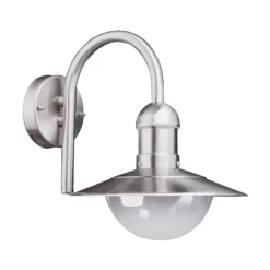 Lindby udendørs væglampe Damion, 30 cm, stål, E27, IP44