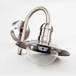Lindby udendørs væglampe Damion, 30 cm, stål, E27, IP44