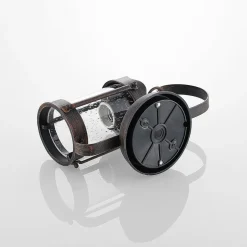 Lindby udendørs væglampe Farly, rustbrun, aluminium, 17 cm