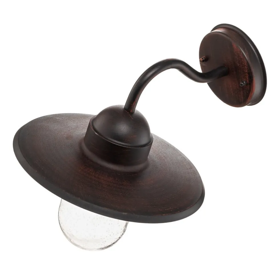 Lindby udendørs væglampe Filip, rustbrun, 30 cm, E27, IP44