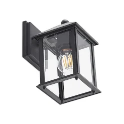 Lindby udendørs væglampe Giavanna, 23,3 cm, antracit, glas