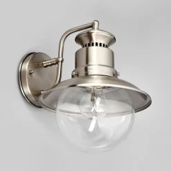 Lindby udendørs væglampe Gwendolyn, grå, stål, 26 cm
