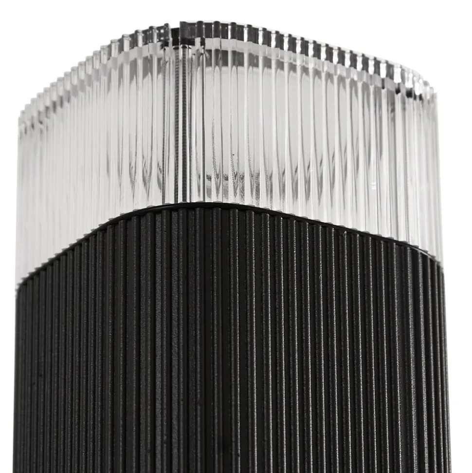 Lindby udendørs væglampe Halvar, sort, 20 cm, 2 x GU10, IP65