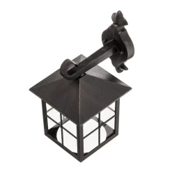 Lindby udendørs væglampe Ida, rustfarvet, lygte, 34 cm, E27