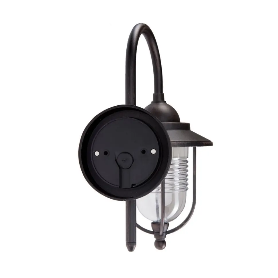 Lindby udendørs væglampe Meret, højde 37 cm, rustfarvet, aluminium