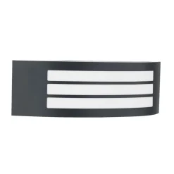 Lindby udendørs væglampe Vimal, E27, 32 cm, sort, aluminium