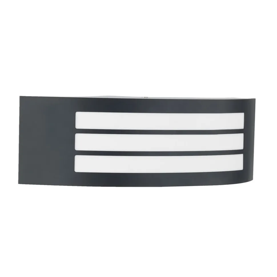 Lindby udendørs væglampe Vimal, E27, 32 cm, sort, aluminium