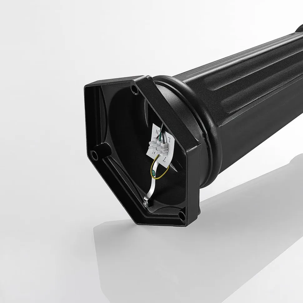Lindby udendørslampe Clint, 225 cm, 2 lyskilder, saltvandsresistent, E27