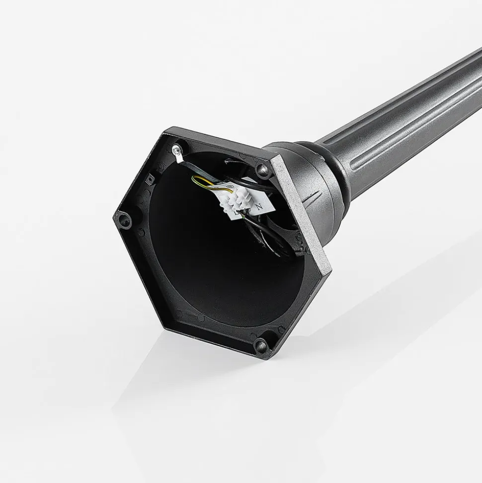Lindby udendørslampe Clint, 177 cm, metal, saltvandsresistent, E27