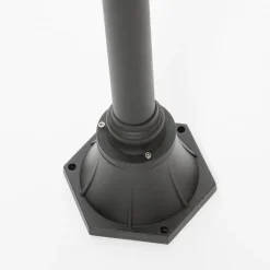 Lindby udendørslampe Daphne, 220 cm, sort, E27, IP44
