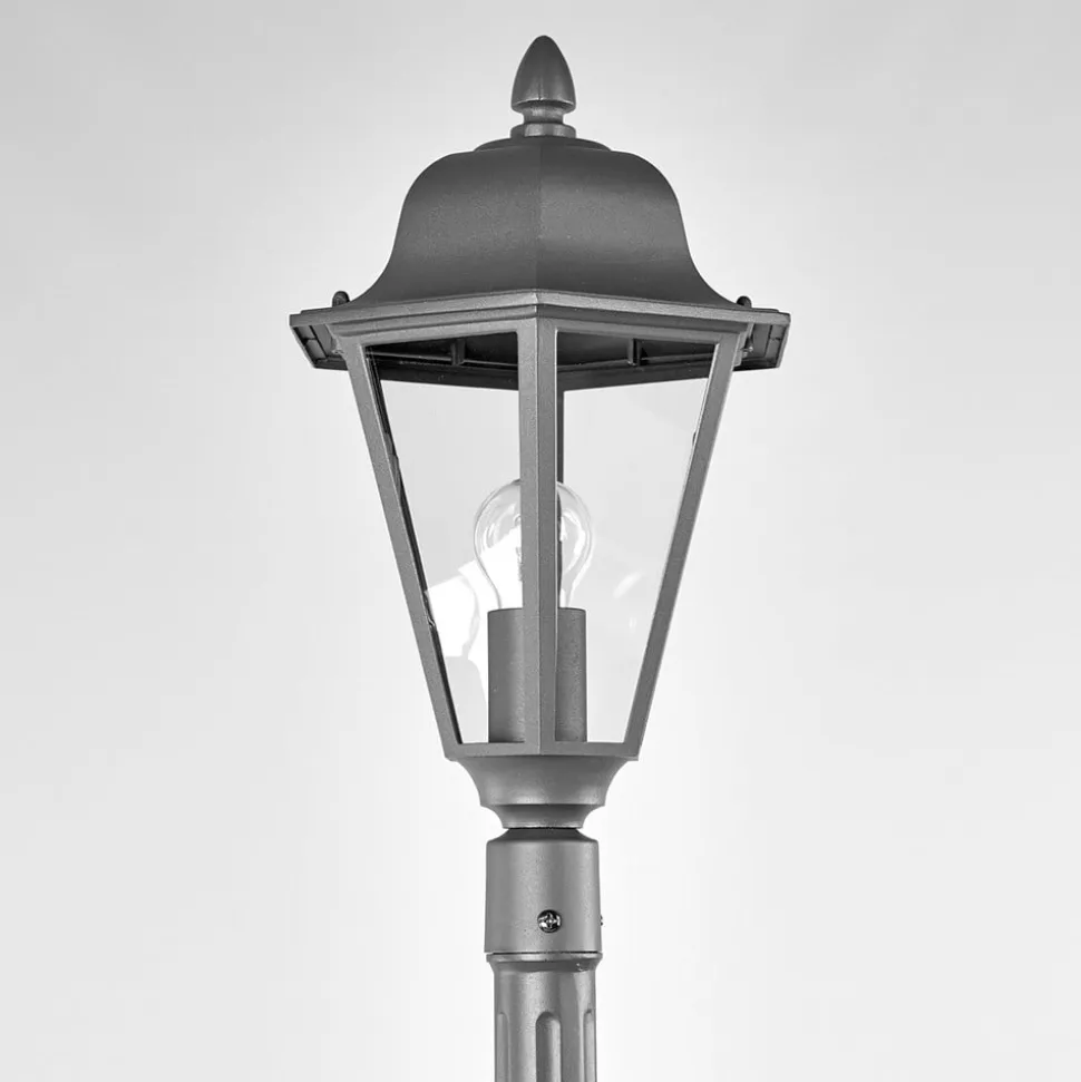 Lindby udendørslampe Edana, 211 cm, antracit, E27, IP44
