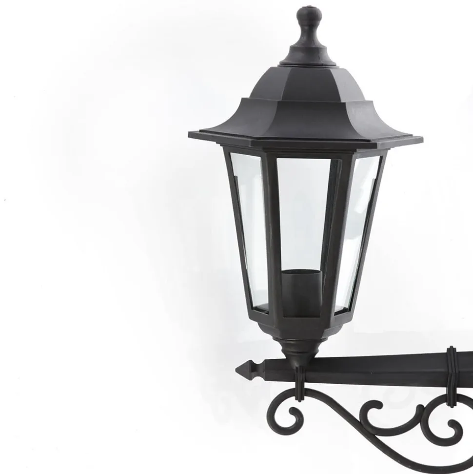 Lindby udendørslampe Nane, 217 cm, sort, saltvandsresistent, E27