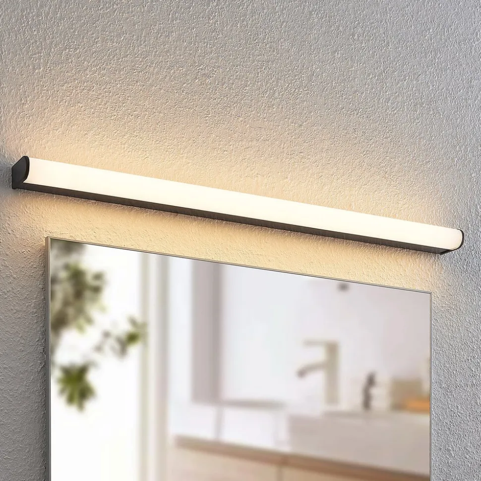Lindby Ulisan LED-væglampe til bad, rund, 88,8 cm