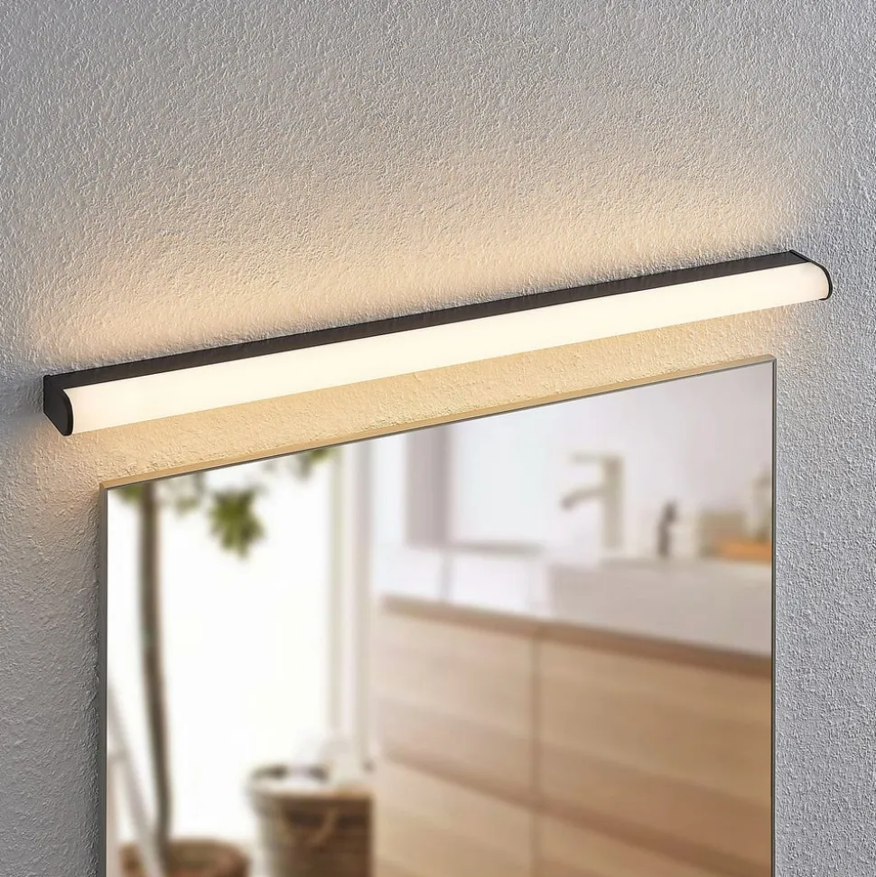 Lindby Ulisan LED-væglampe til bad, rund, 88,8 cm
