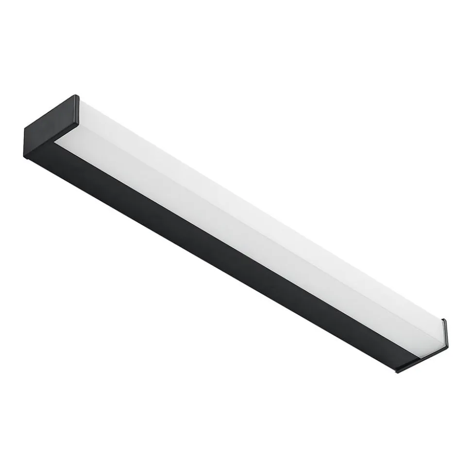 Lindby Ulisan LED-væglampe til bad, kantet 58,8 cm